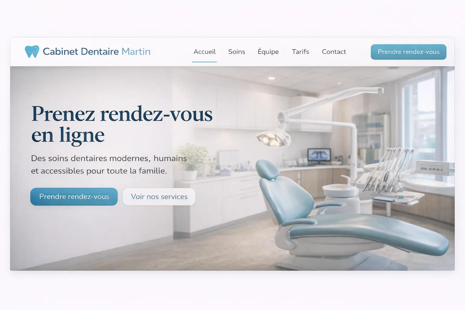 Site cabinet dentaire