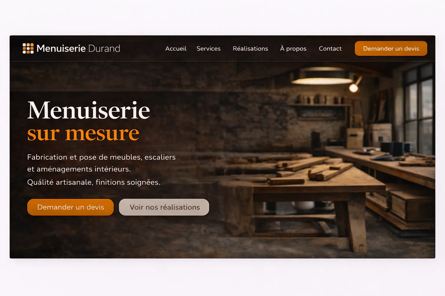 Site menuiserie